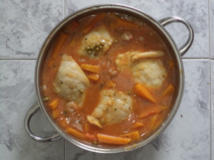 Calabaza con bacalao