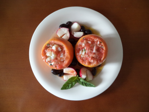 Ensalada de pomelo y bacalao