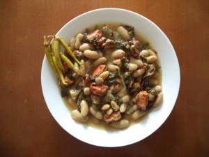 Fabas con mejillones