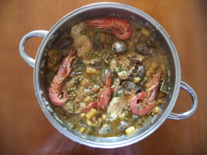 Merluza con piña