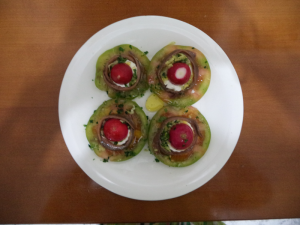 Tomate con anchoillas