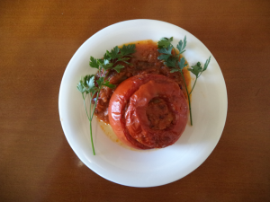 Tomates rellenos de bacalao