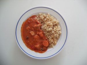 Arroz con atún a la roteña