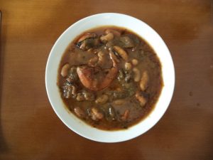 Fabes con mejillones