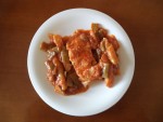 Bacalao con patatas, judías verdes y salsa ligera de tomate