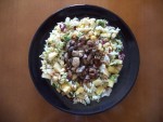 Ensalada de frutos y pollo