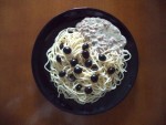 Espaguetis a la crema