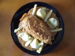 Pota argentina en salsa de almendra